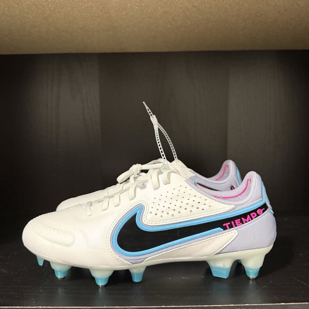 Nike Tiempo Legend 9 Elite Sg Pro Ac P "Blast Pack" White-Blue Sz 5 FD0273-146